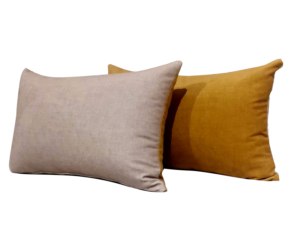 Two Tone Kidney Scatter Cushion - FibreGuard Deluxe Amber