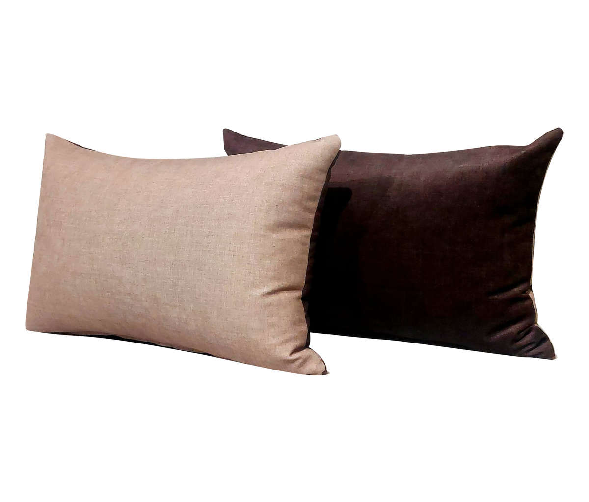 Two Tone Kidney Scatter Cushion - FibreGuard Deluxe Havanah
