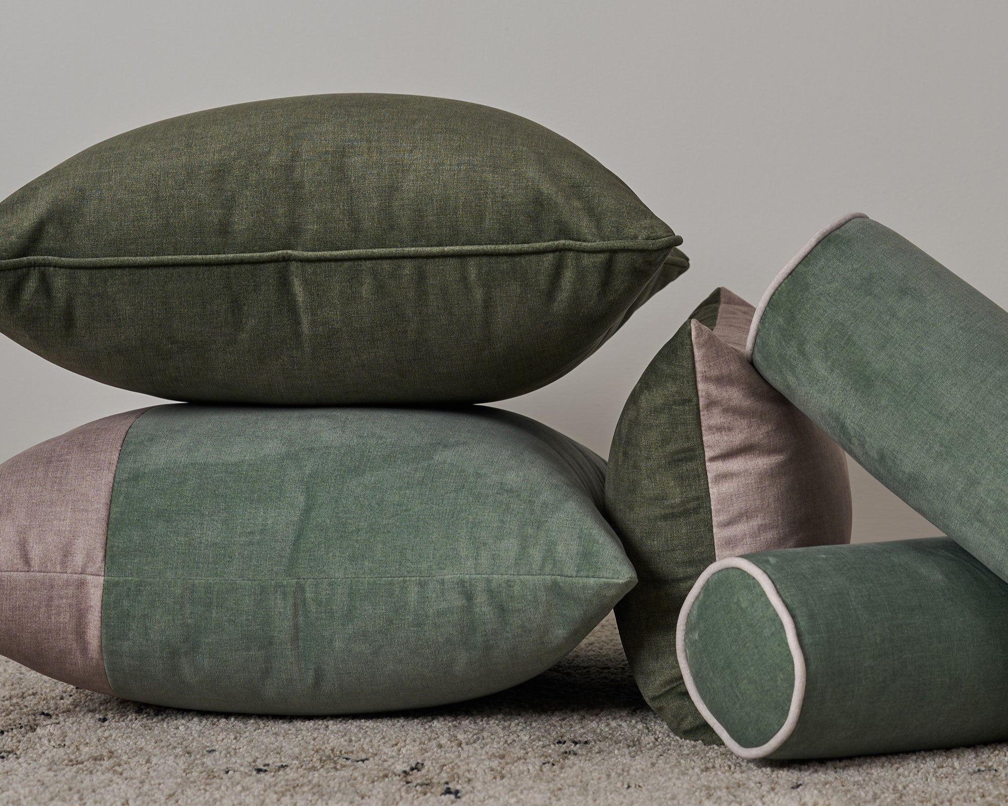 Colour Block Scatter Cushion - FibreGuard Deluxe Sage *