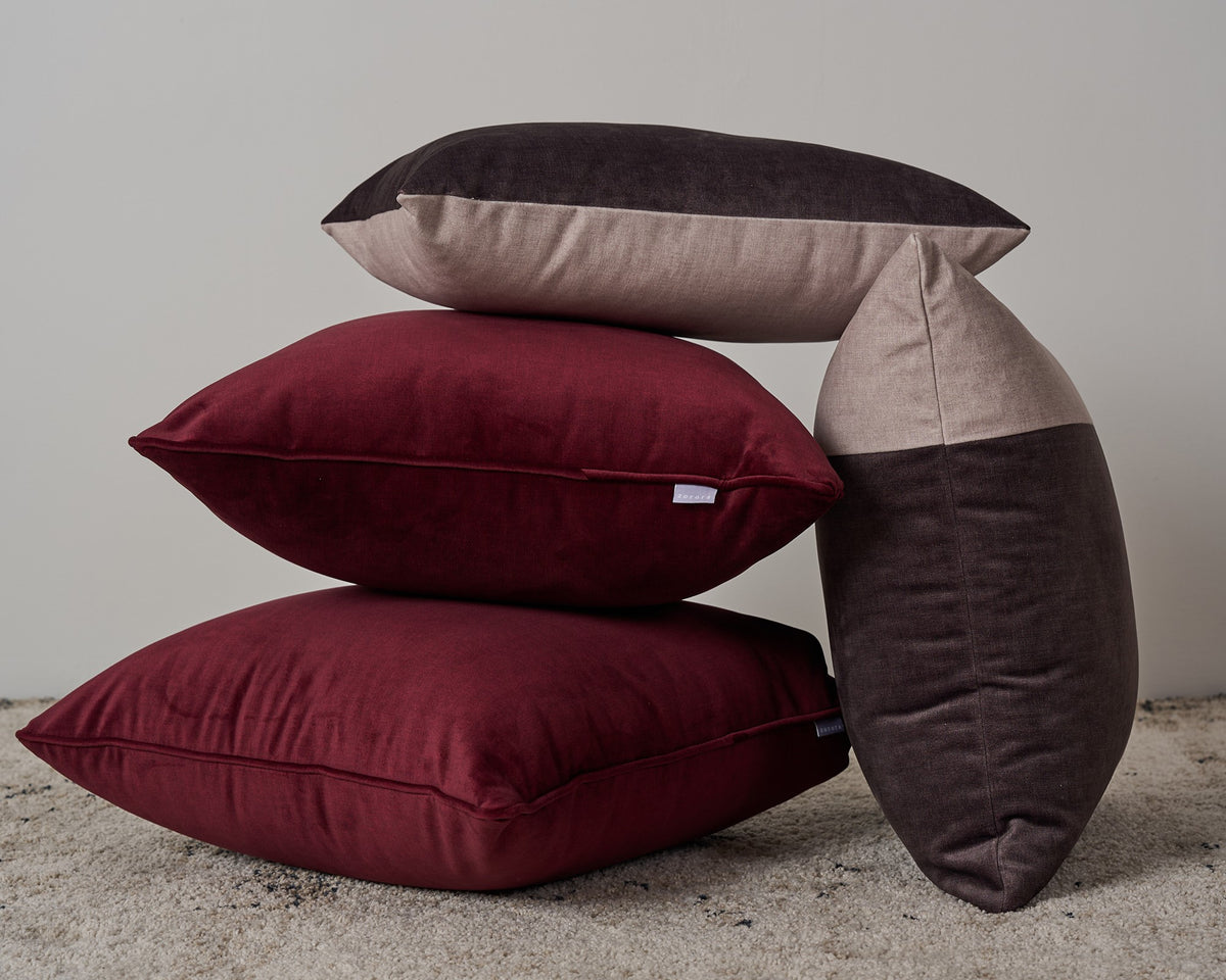 Scatter Cushion with Piping - FibreGuard Deluxe Vino