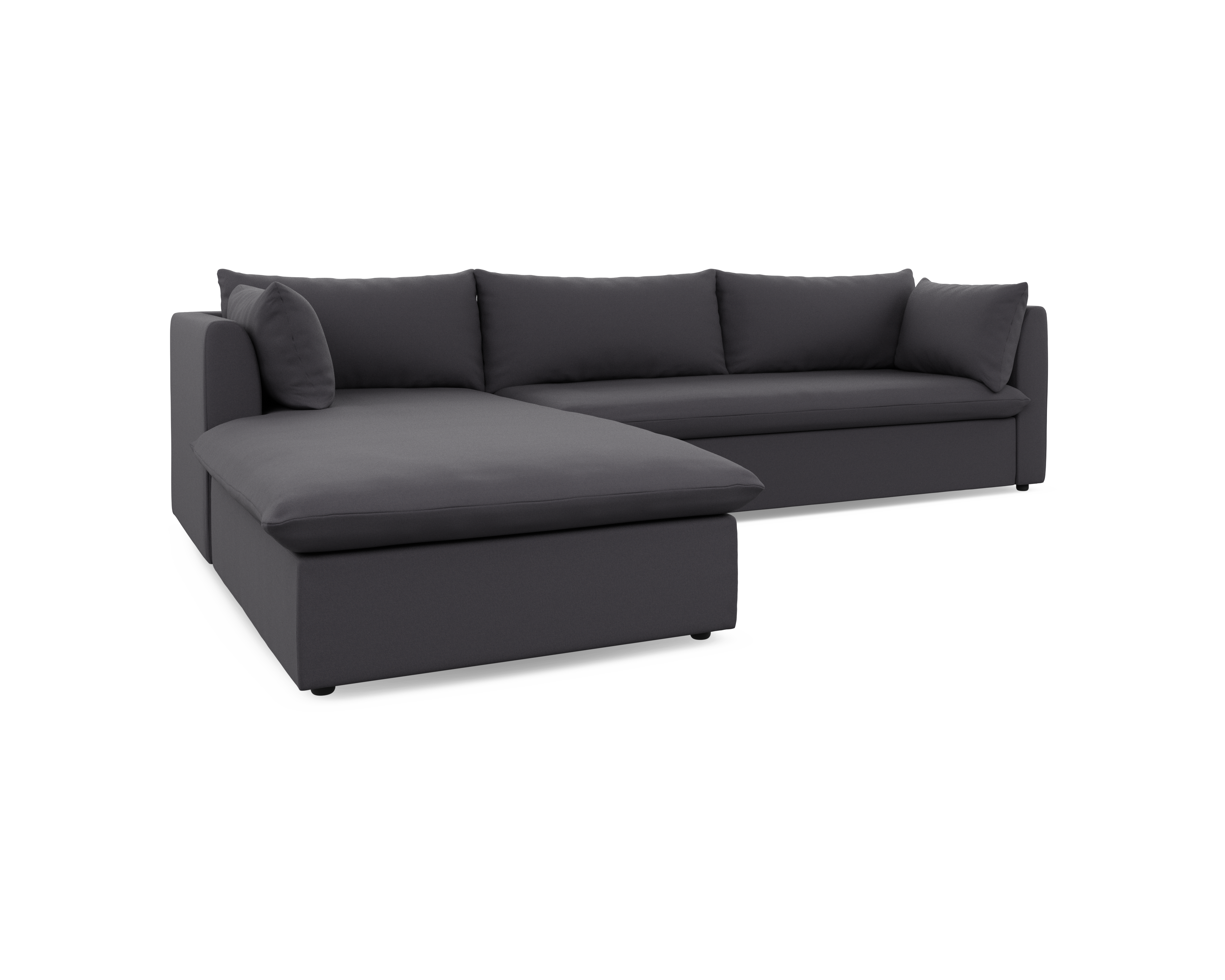 Lira Luxe L Shape Medium Left - FibreGuard Graphite (Express)