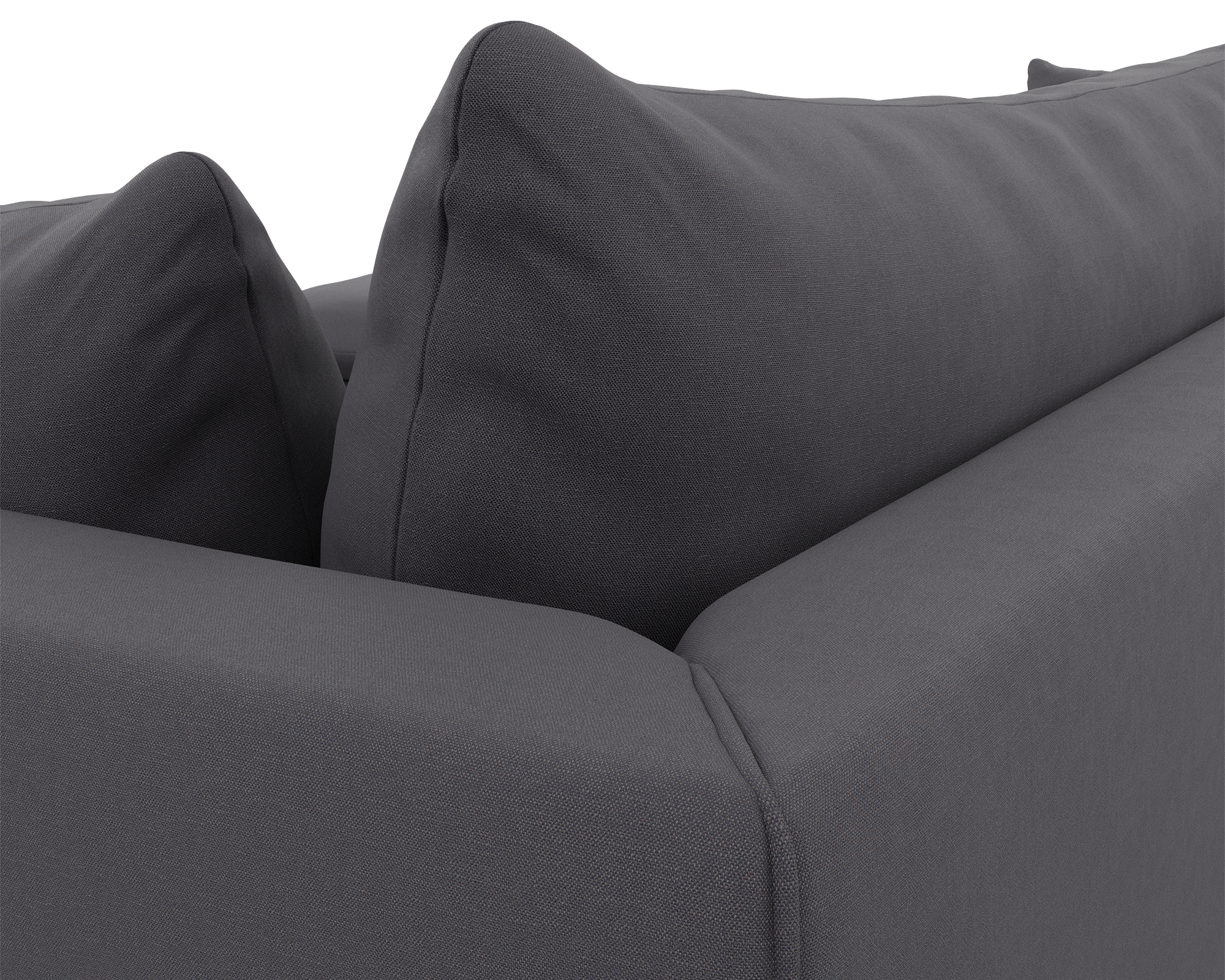 Lira Luxe L Shape Medium Left - FibreGuard Graphite (Express)