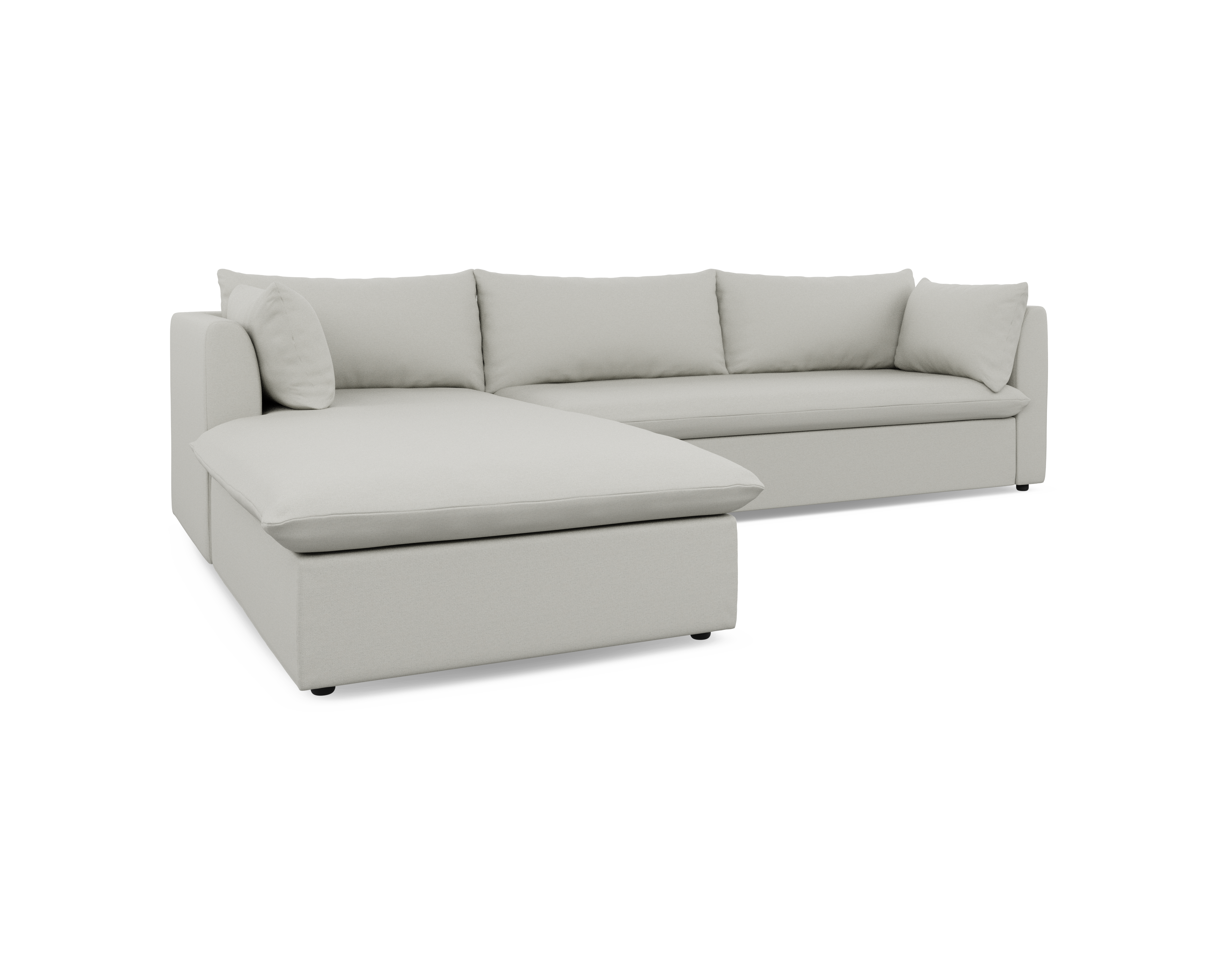 Lira Luxe L Shape Medium Left - FibreGuard Ivory (Express)