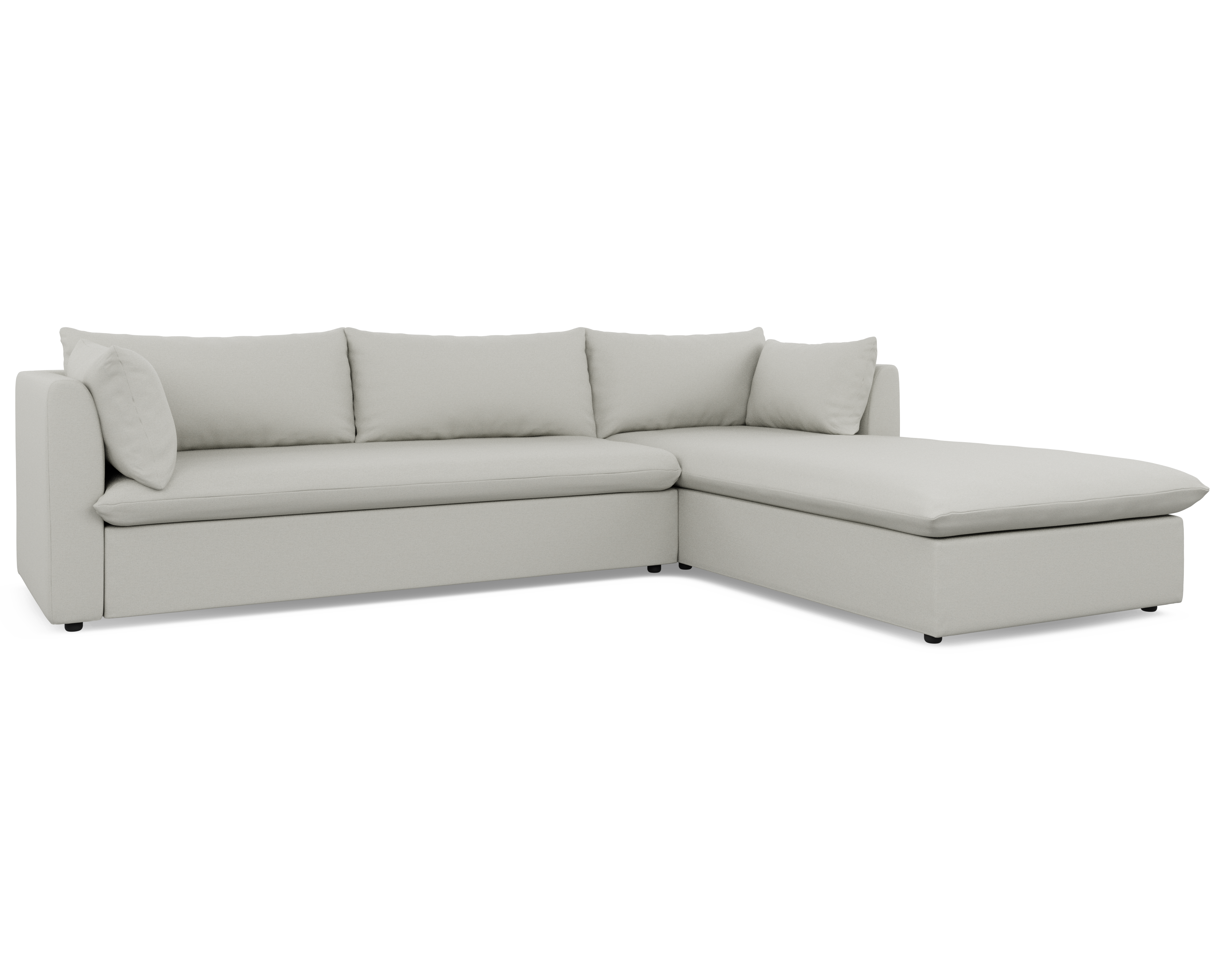 Lira Luxe L Shape Medium Right - FibreGuard Ivory (Express)