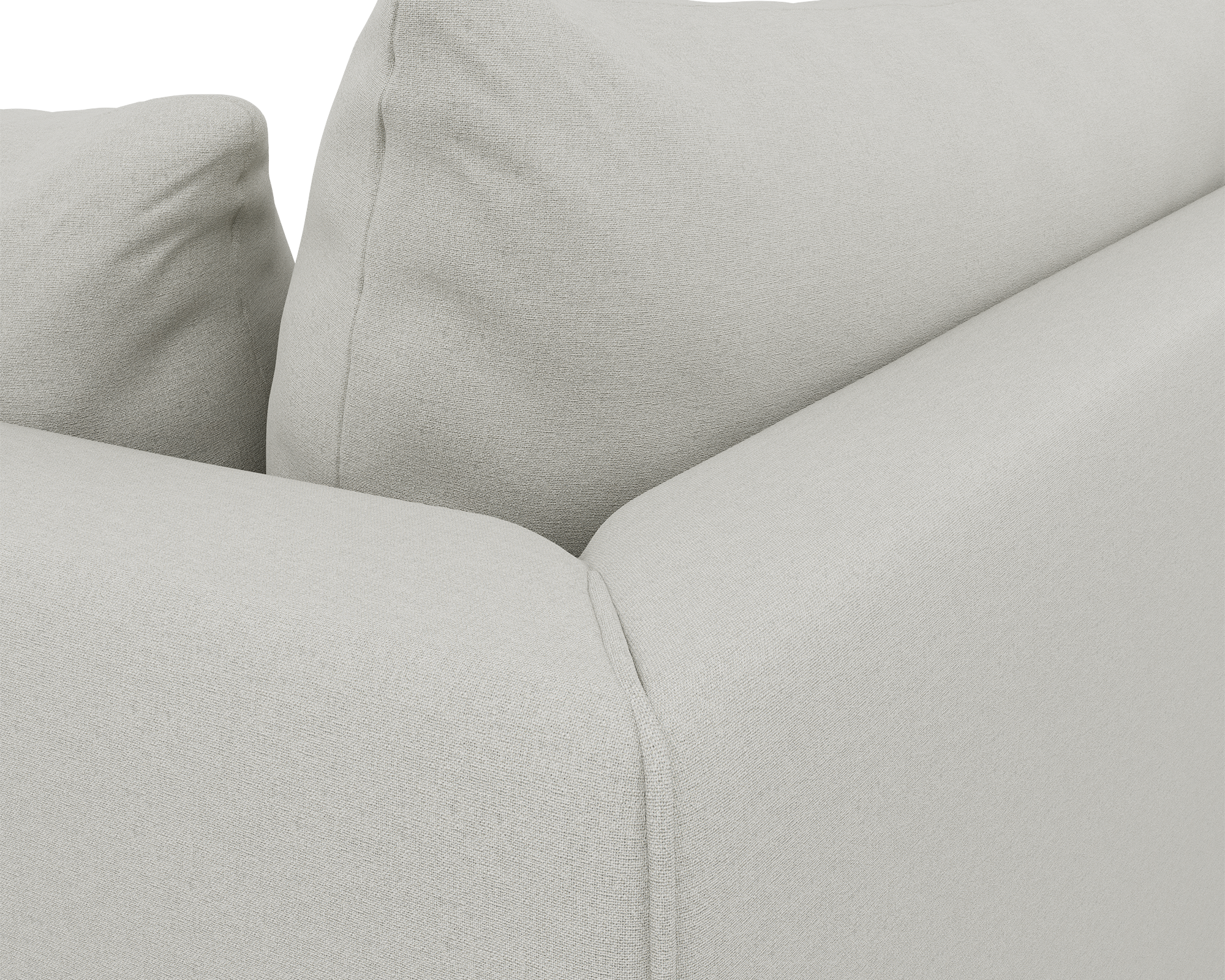 Lira Luxe L Shape Medium Right - FibreGuard Ivory (Express)