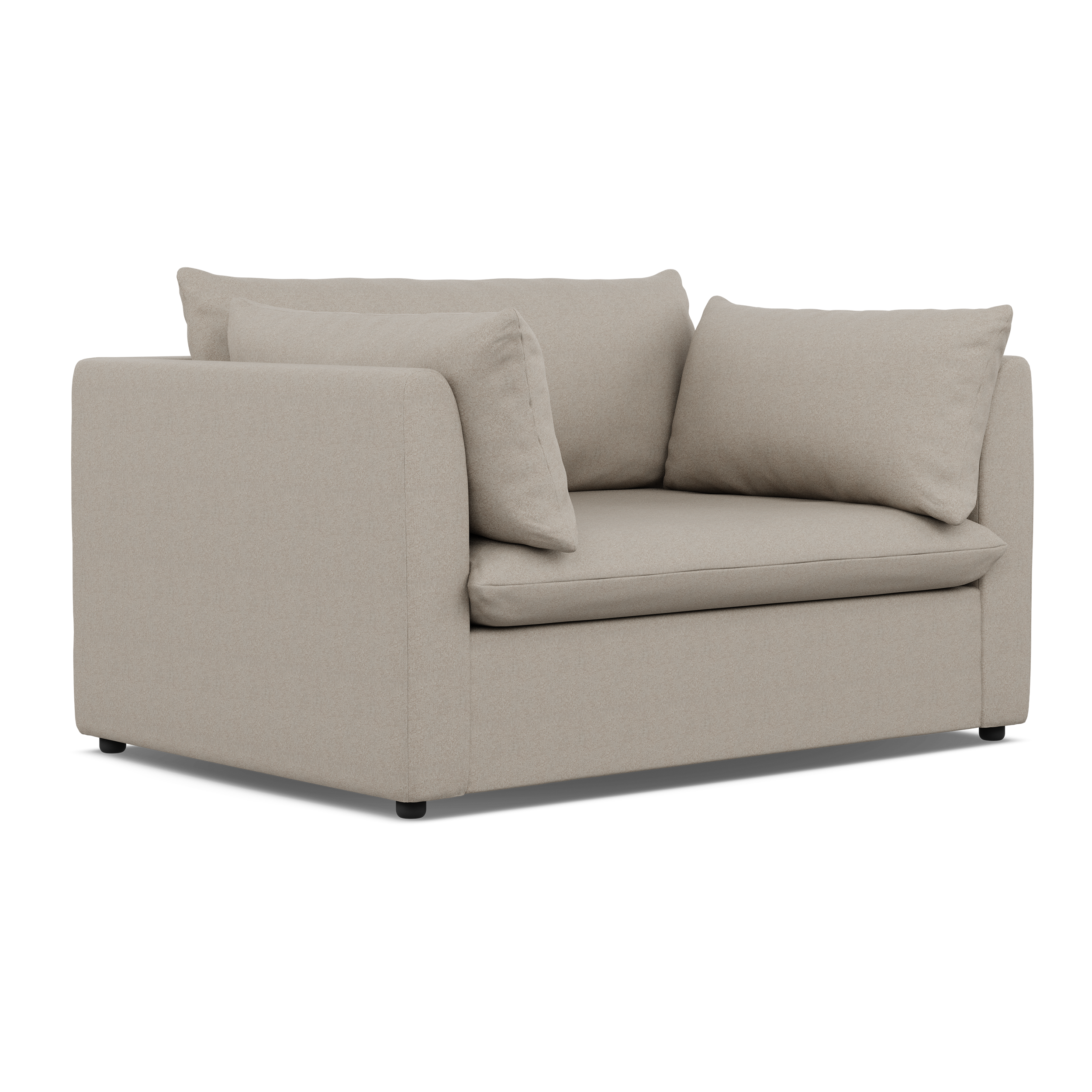 Lira Luxe Loveseat Textured Safari (Express)