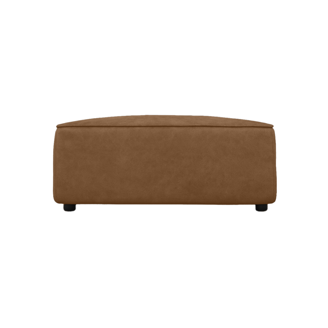 Zola Square Ottoman - EcoHide Tan (Express)