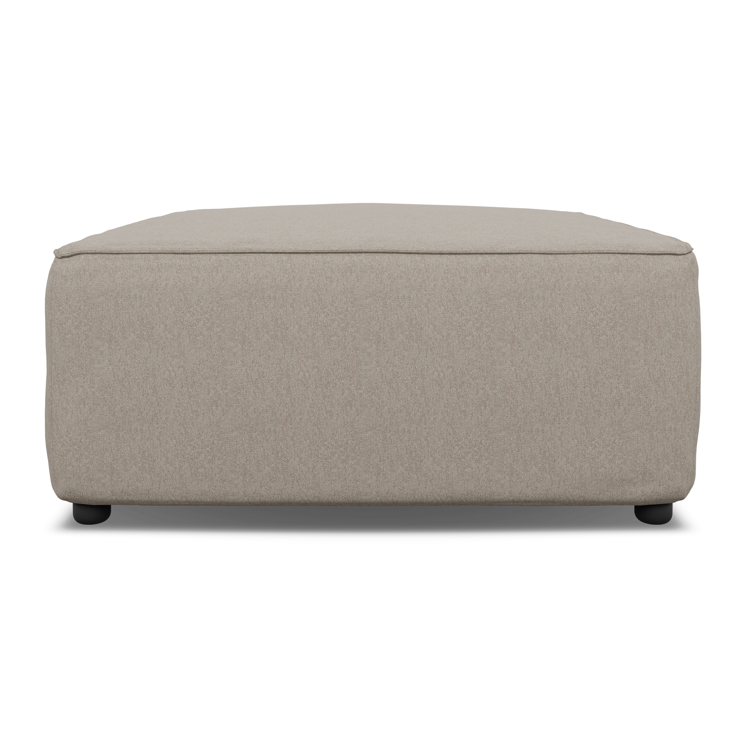 Zola Square Ottoman - Textured Safari (Express)