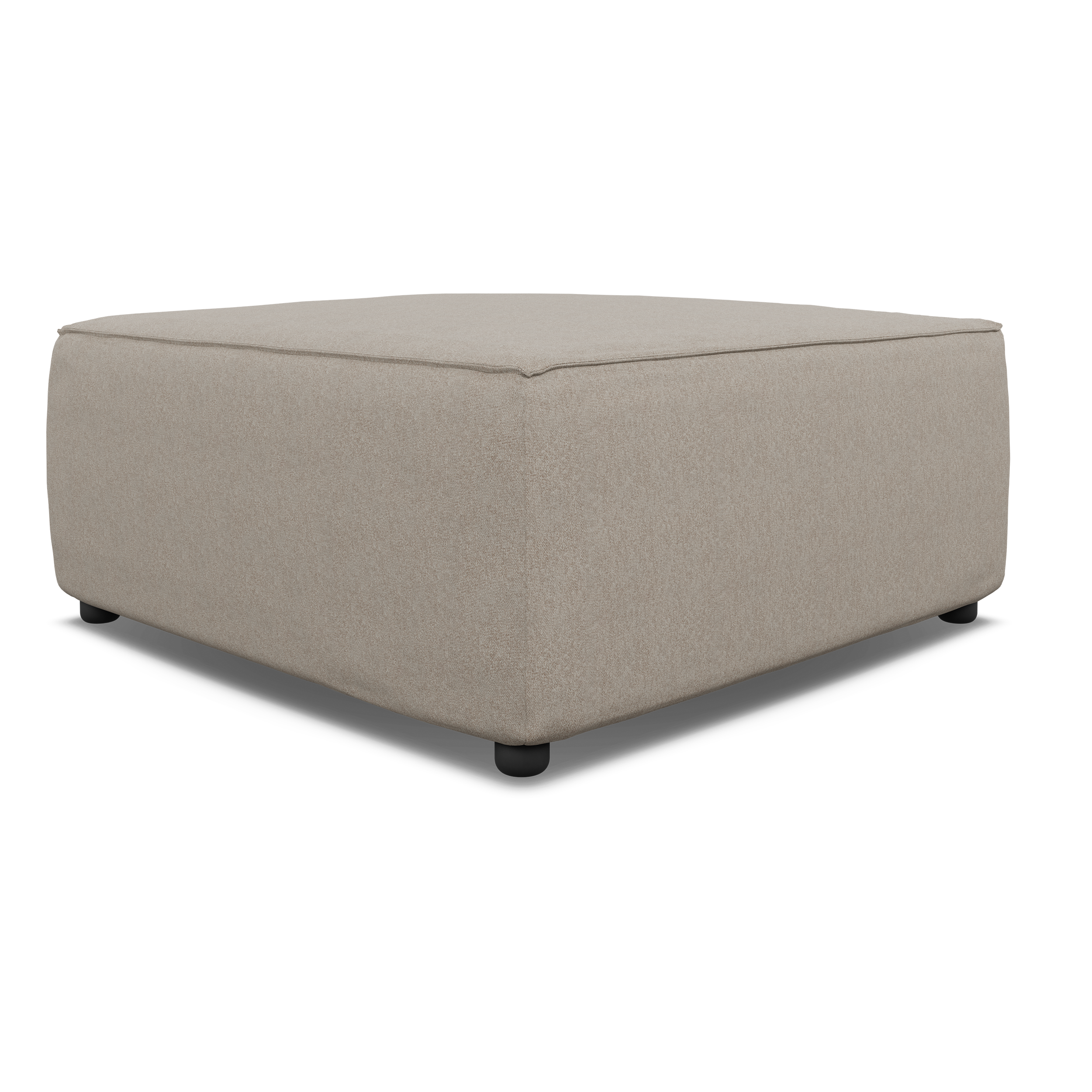 Zola Square Ottoman - Textured Safari (Express)