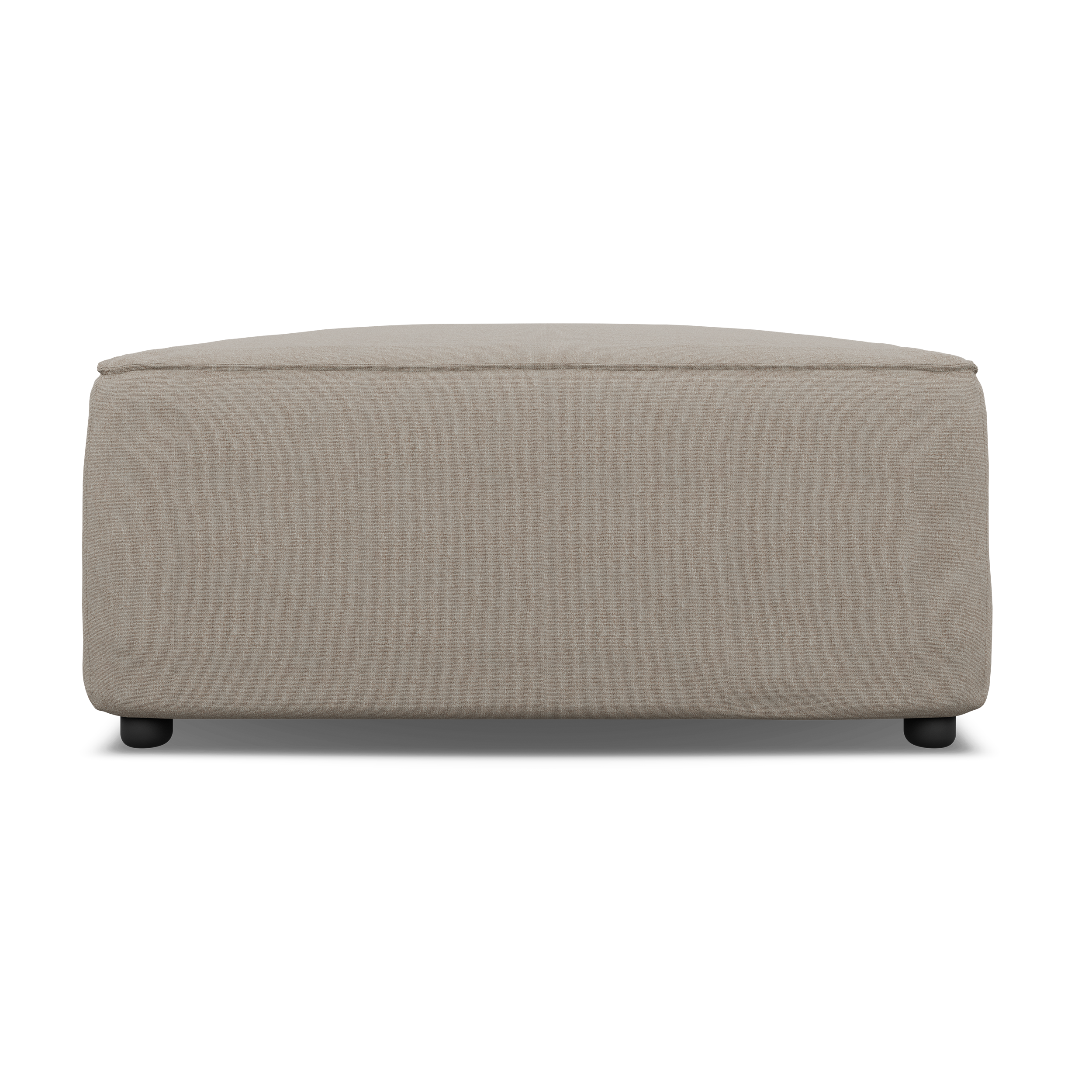 Zola Square Ottoman - Textured Safari (Express)