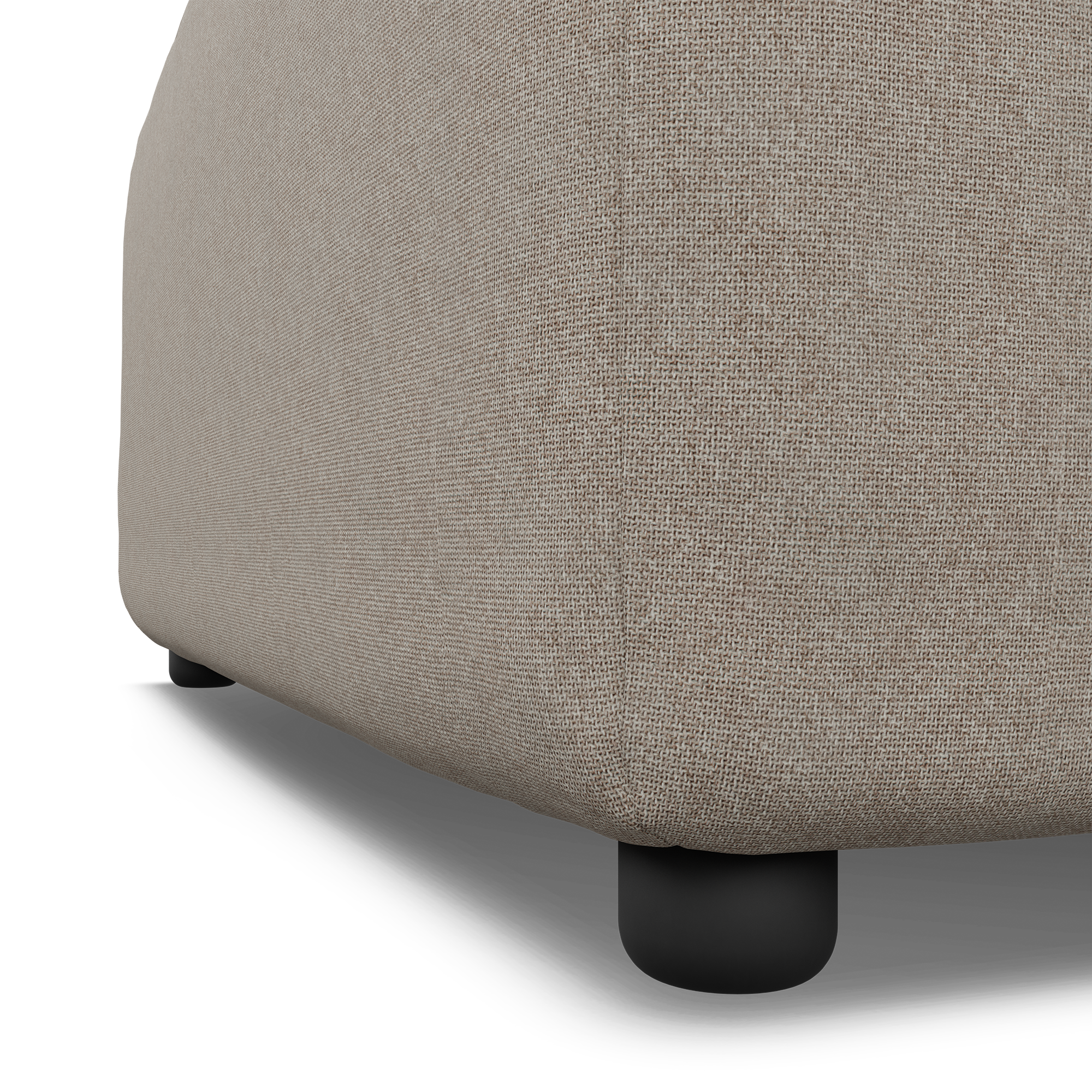 Zola Square Ottoman - Textured Safari (Express)