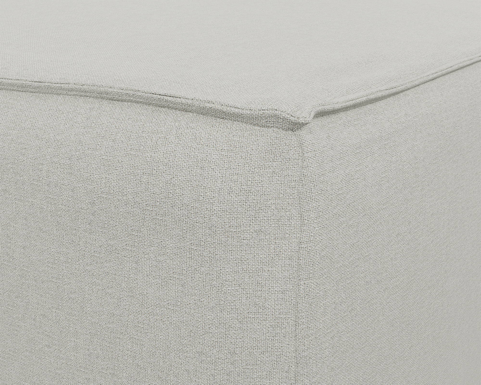 Zola Square Ottoman - FibreGuard Ivory (Express)