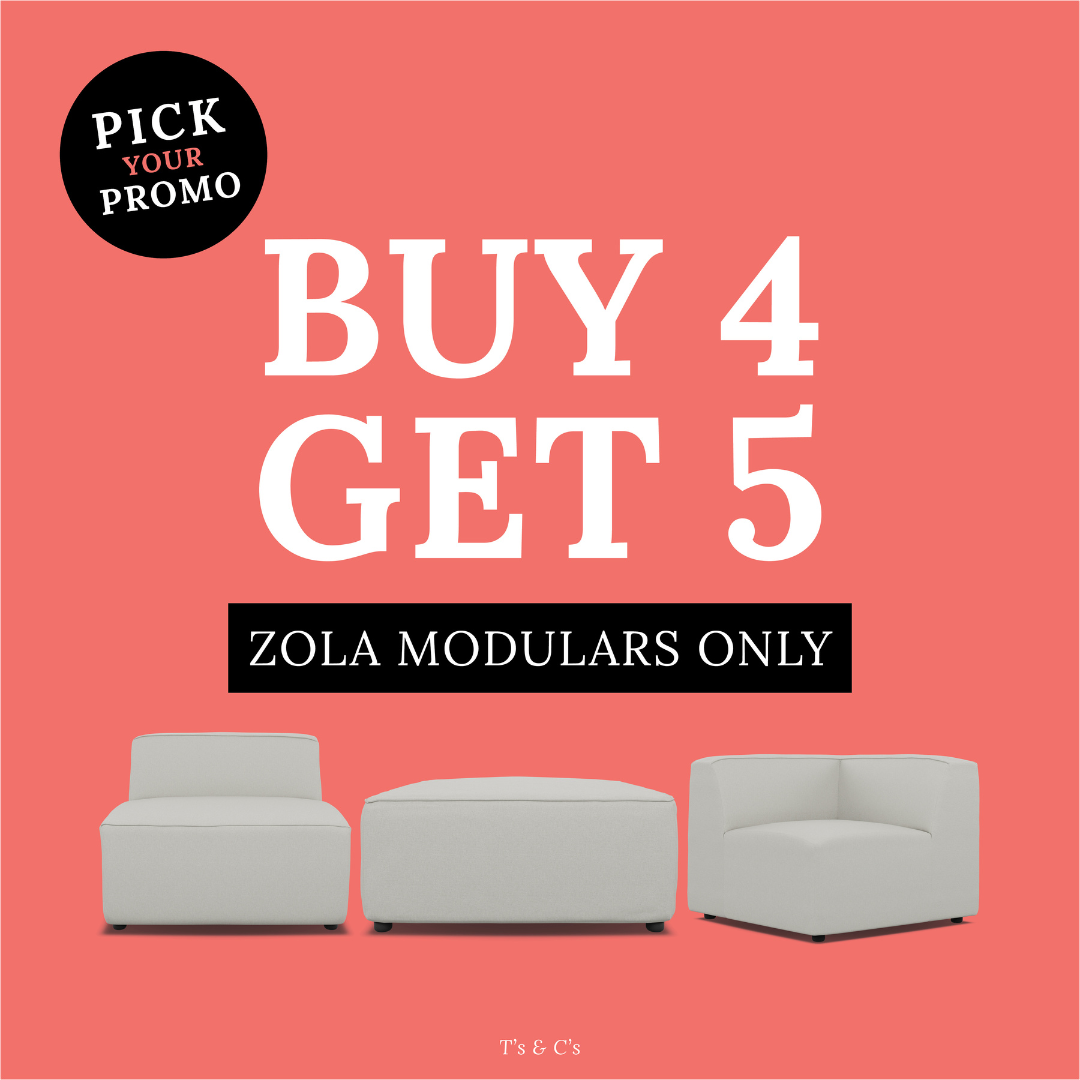 Buy 5, Pay for 4 – Build Your Dream Sofa with Zola Modulars!