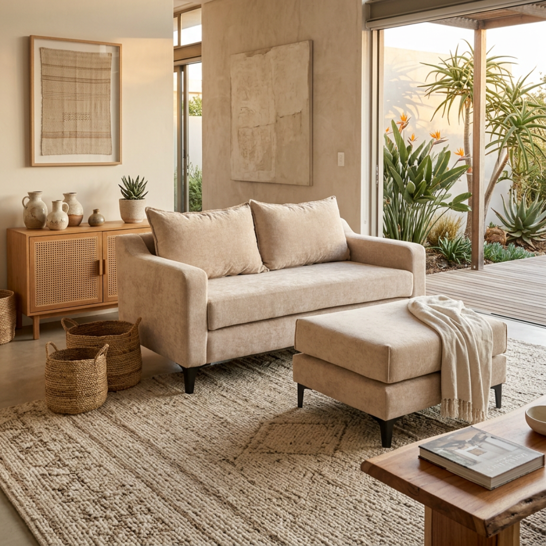 How to Style an Ottoman in a Modern South African Living Room