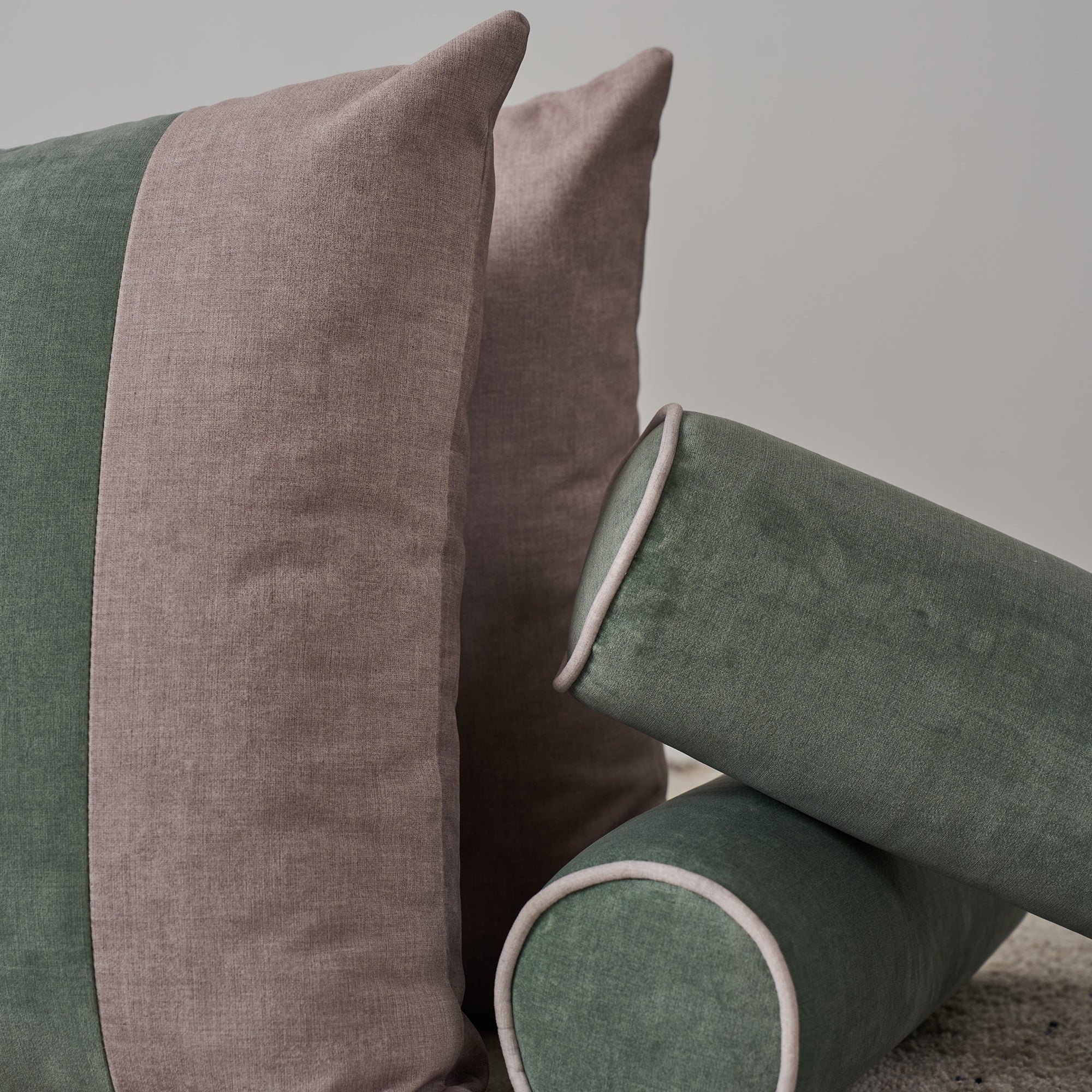 Colour Block Scatter Cushion - FibreGuard Deluxe Sage *