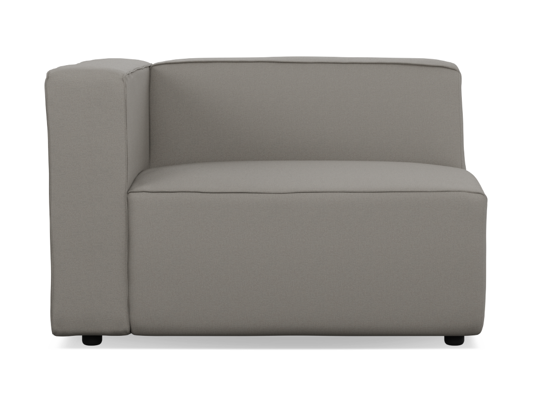 Zola Loveseat Single Arm Left - FibreGuard Smoke (Stock)