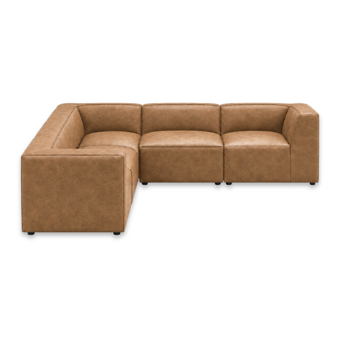 Zola Modular Bundle Corner (5 Units) - Premium EcoHide Tan (FES) (Stock)