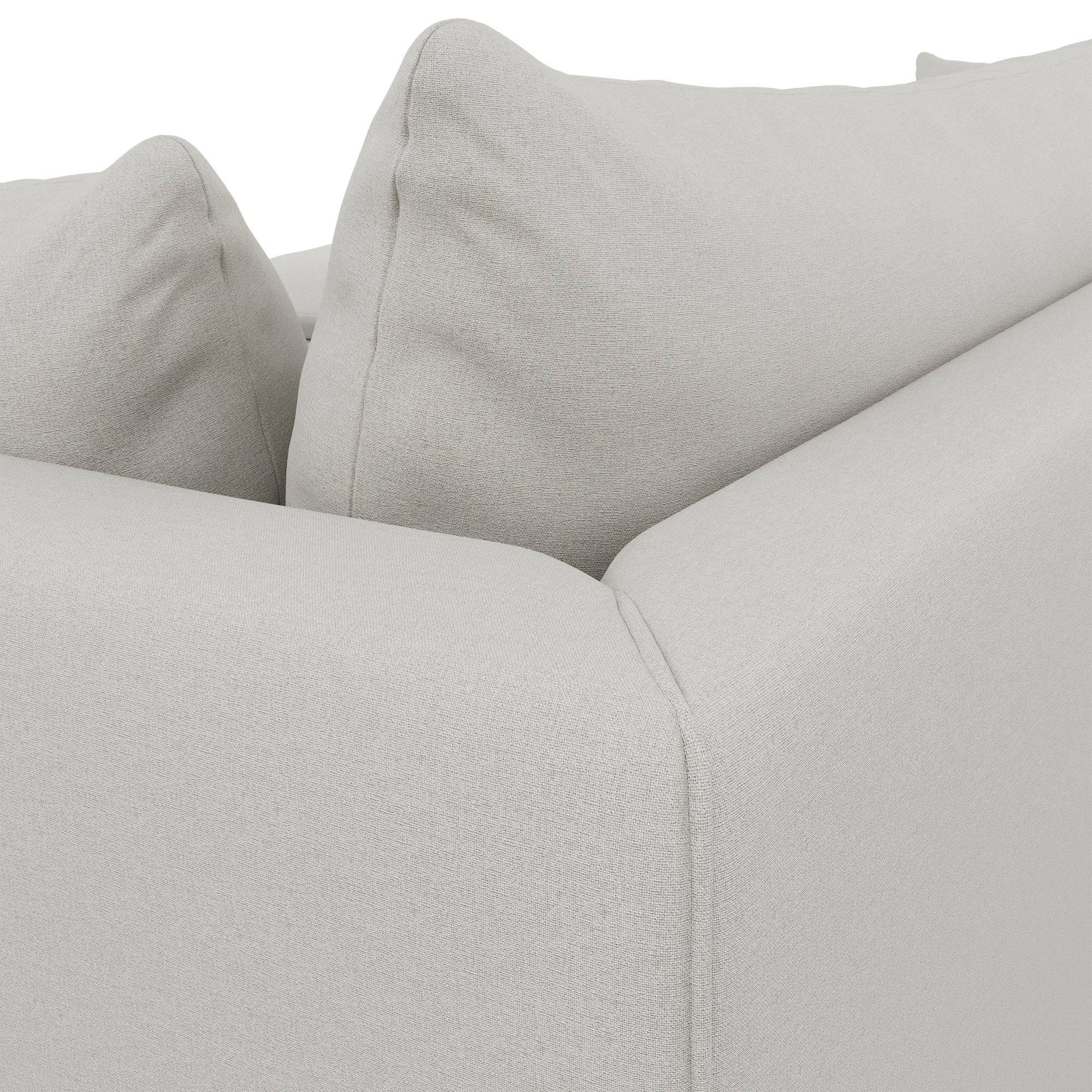 Lira Luxe L Shape Medium Left - FibreGuard Ivory (Express)