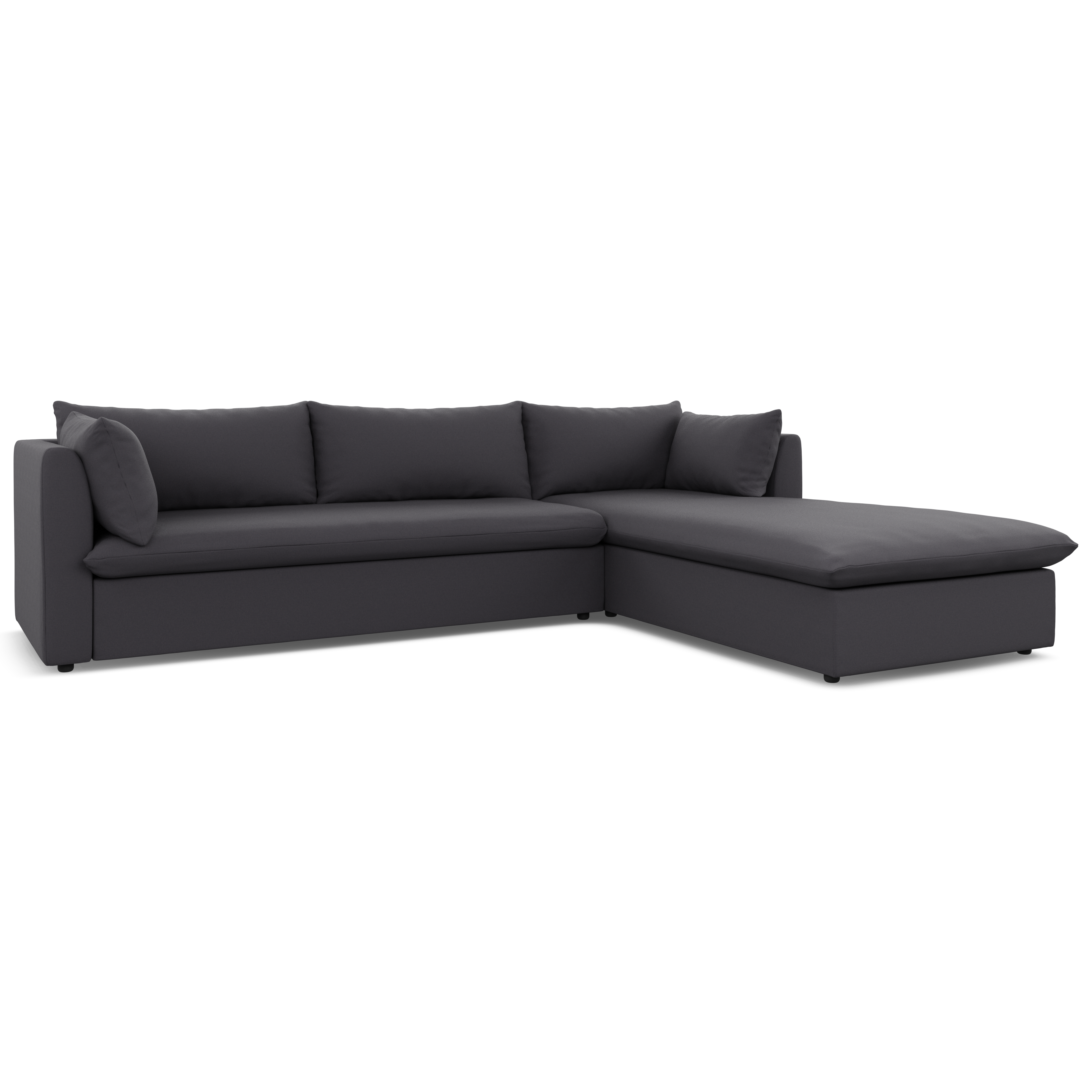 Lira Luxe L Shape Medium Right - FibreGuard Graphite (Express)