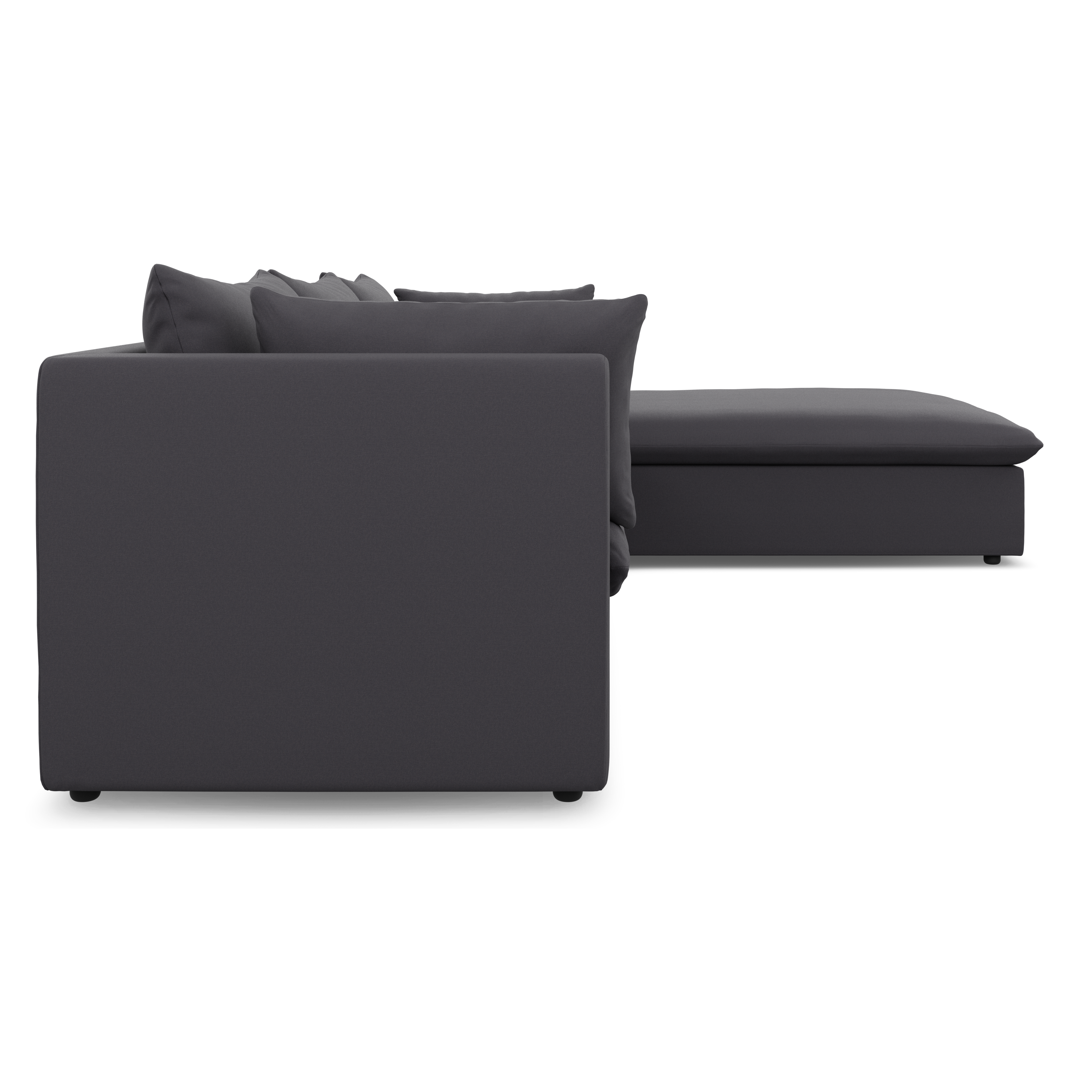 Lira Luxe L Shape Medium Right - FibreGuard Graphite (Express)