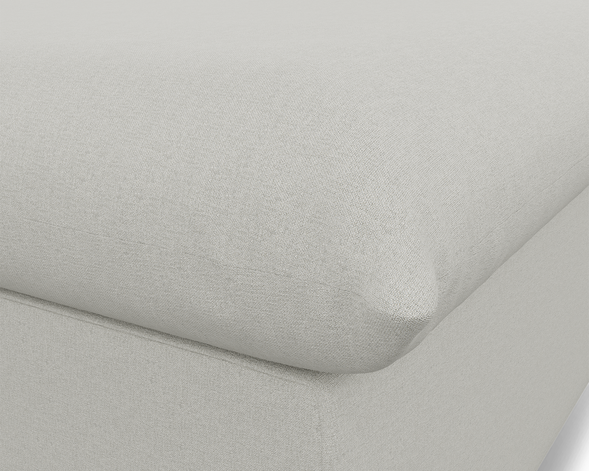 Lira Luxe Ottoman - FibreGuard Ivory (Express)