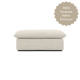 Lira Luxe Ottoman - Plush Sea Sand (Express)
