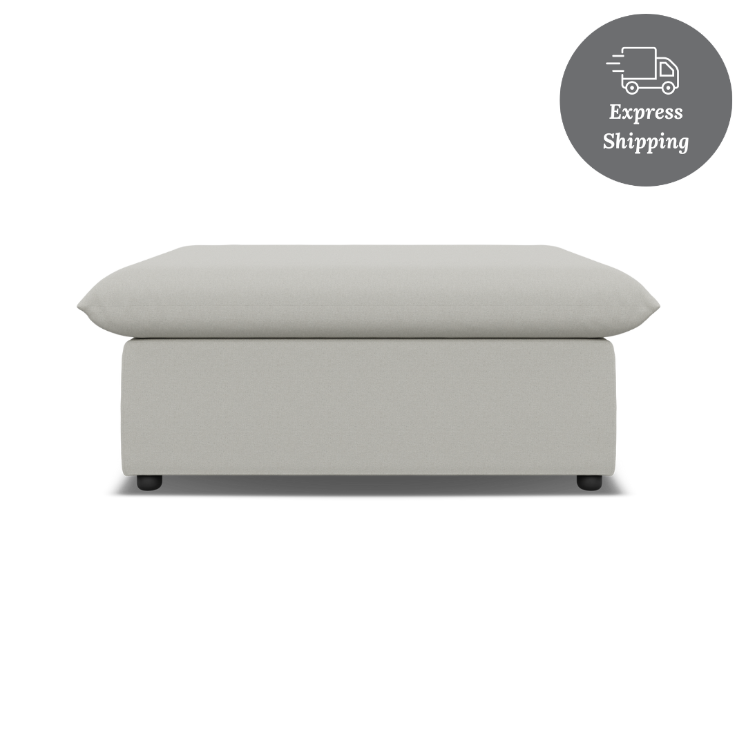 Lira Luxe Ottoman - FibreGuard Ivory (Express)