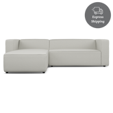 Zola L Shape Medium Left - FibreGuard Ivory (Express)