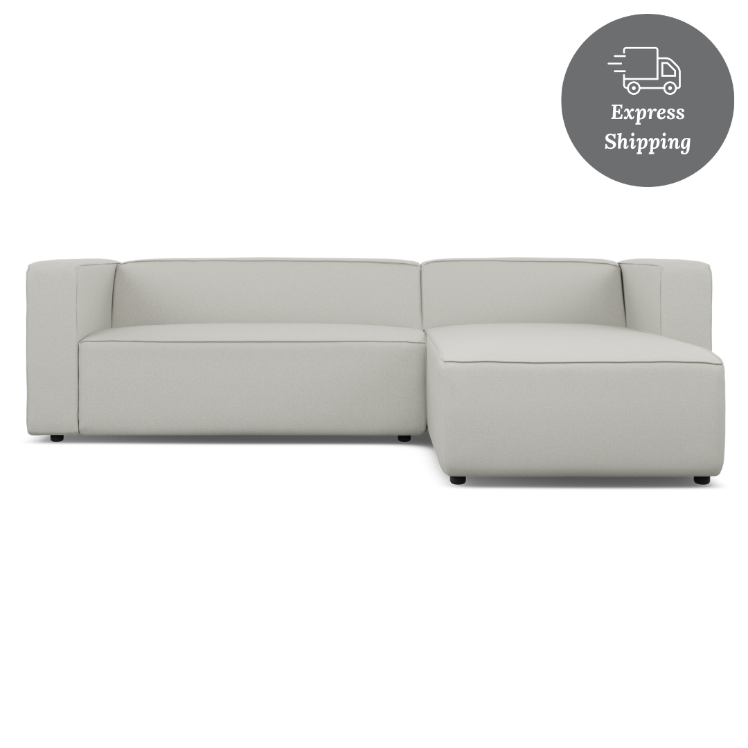 Zola L Shape Medium Right - FibreGuard Ivory (Express)