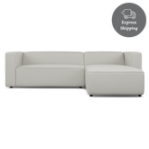 Zola L Shape Medium Right - FibreGuard Ivory (Express)