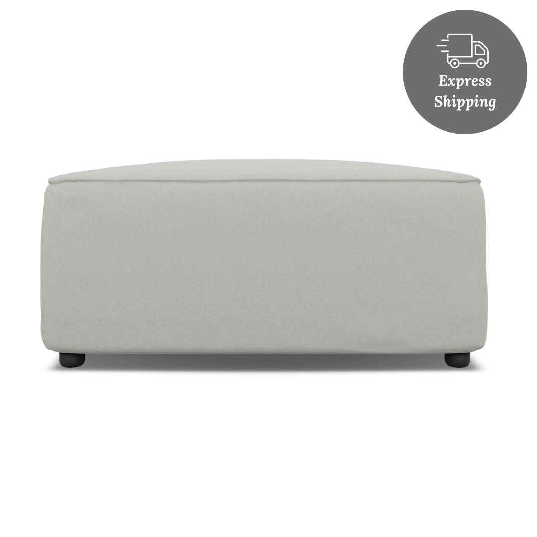 Zola Square Ottoman - FibreGuard Ivory (Express)