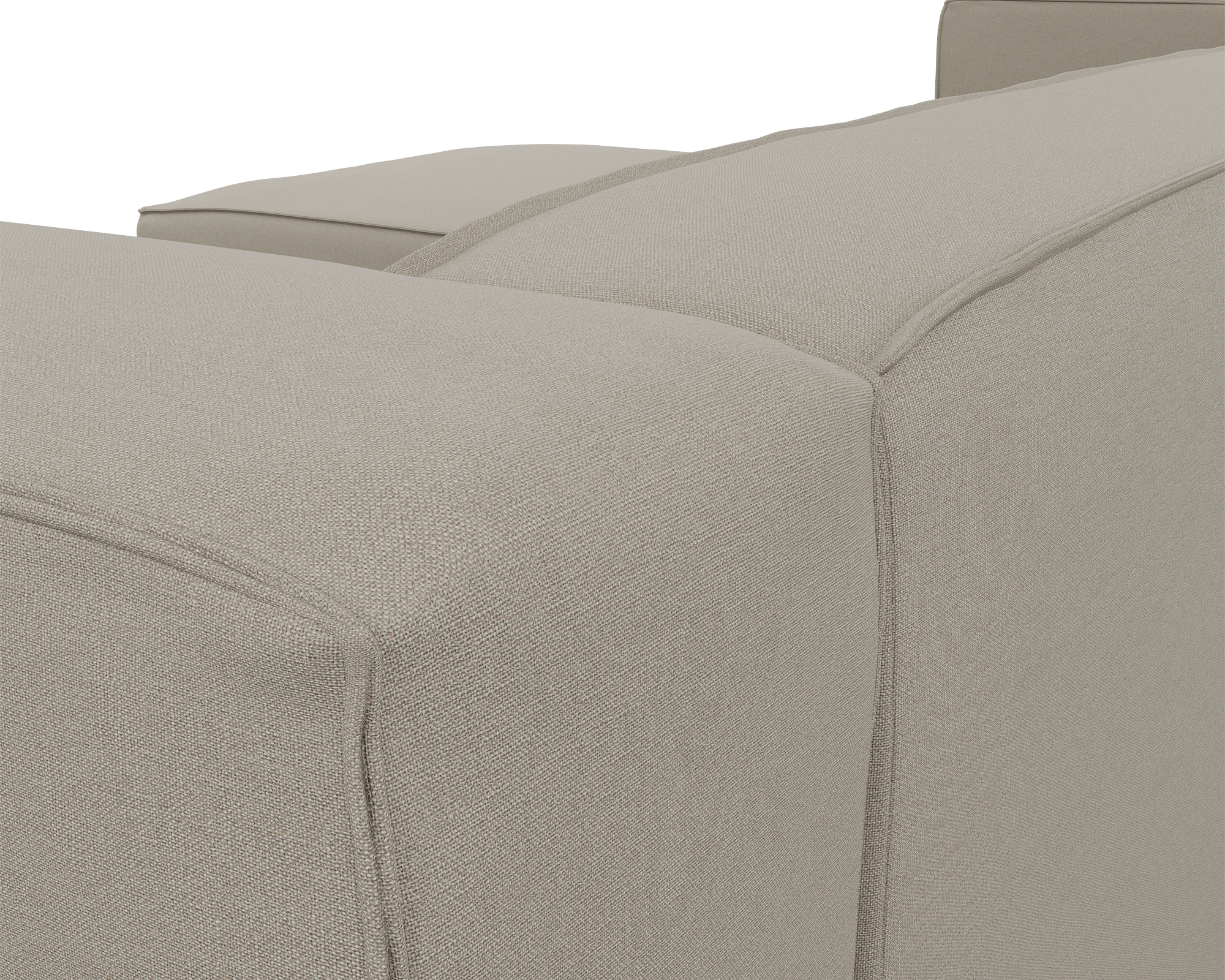 Zola L Shape Medium Left - FibreGuard Linen (Stock)