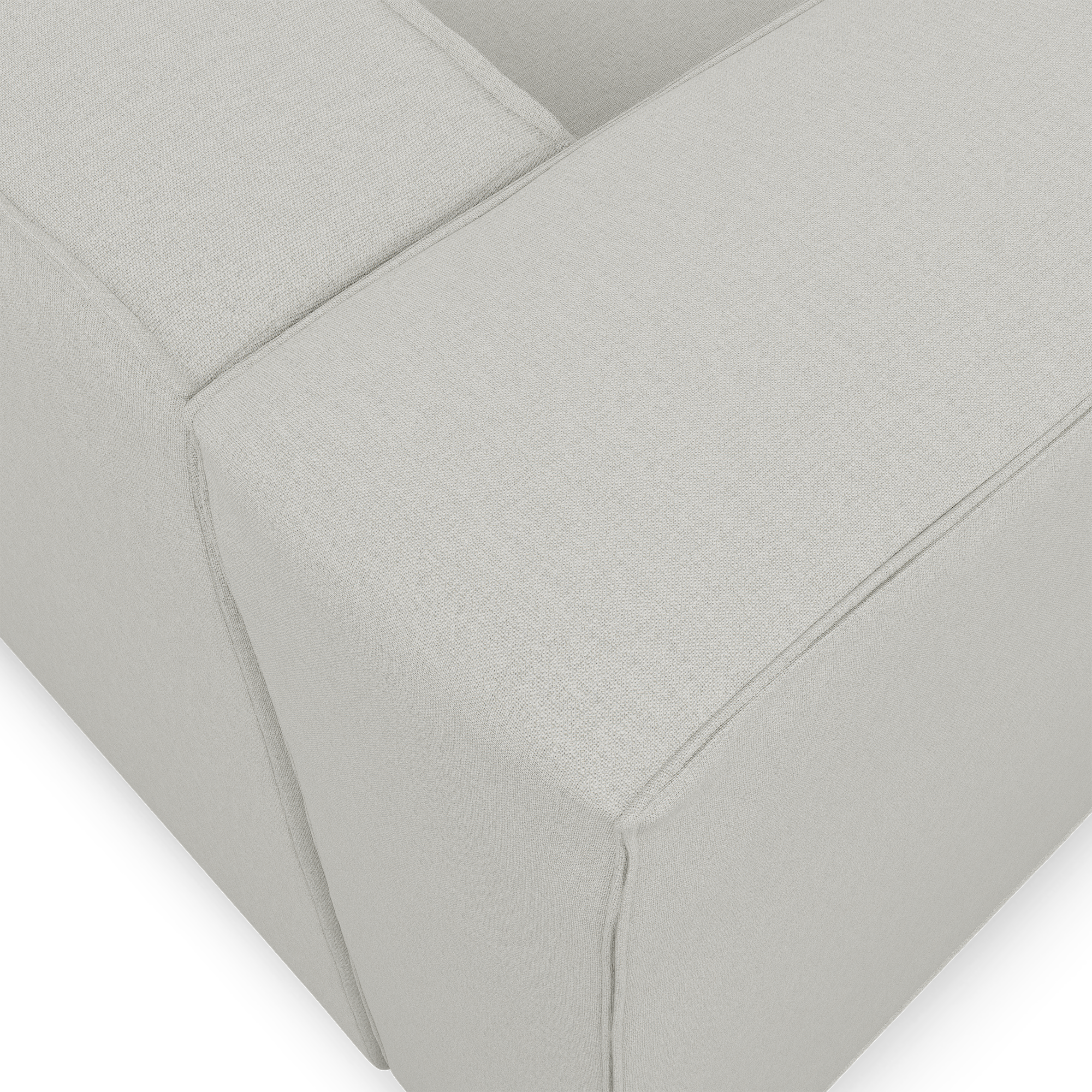 Zola L Shape Medium Right - FibreGuard Ivory (Stock)