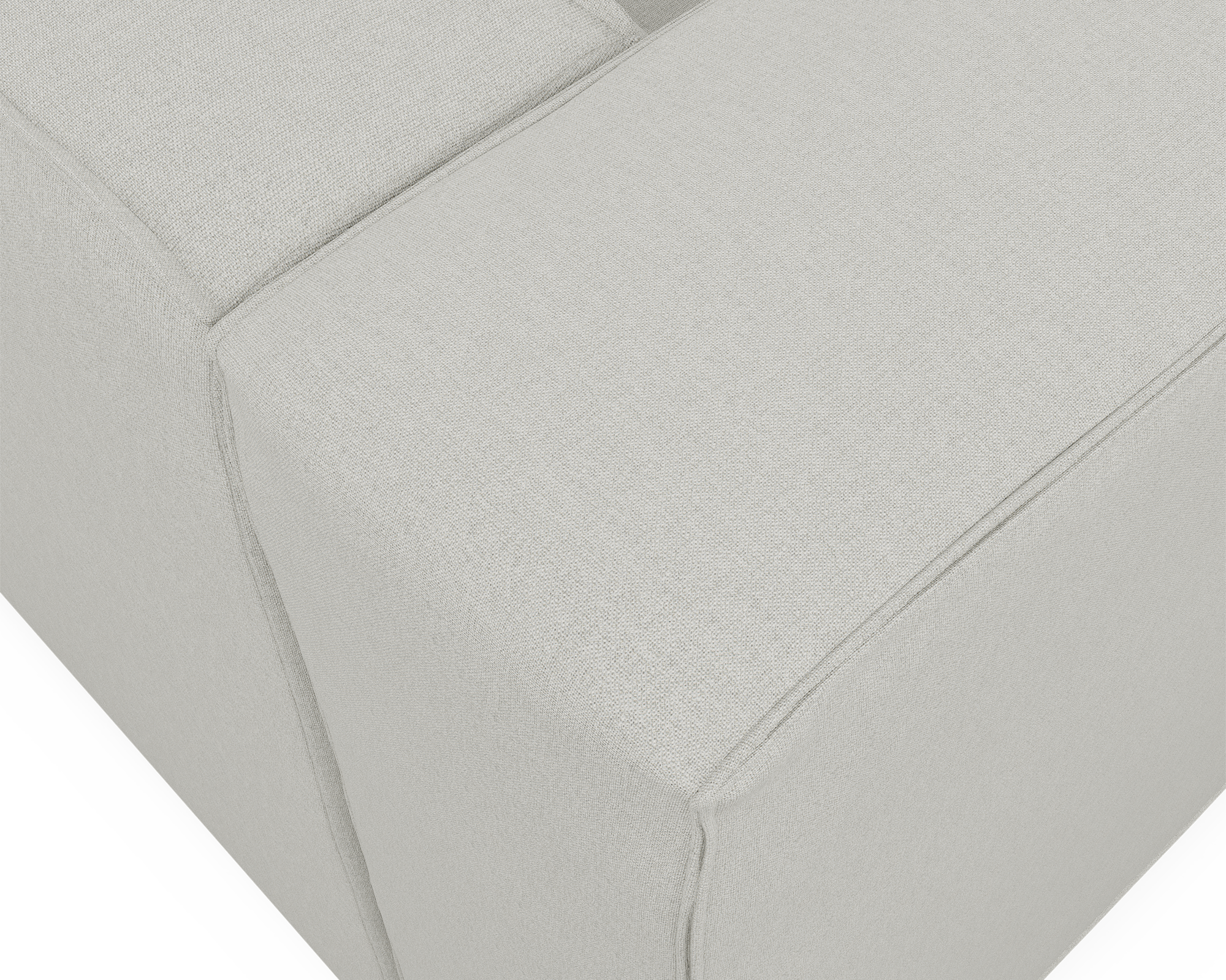 Zola L Shape Medium Right - Textured Ivory (Stock)